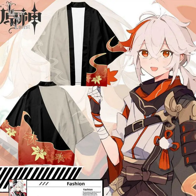 Anime Cosplay Kimono - Genshin impacto kaedehara kazuha cosplay quimono