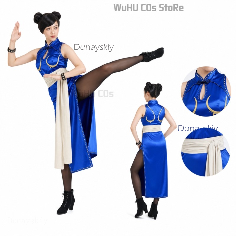 Live Action Anime Cosplay - Conjunto de Fantasia Sexy Adulto Chun