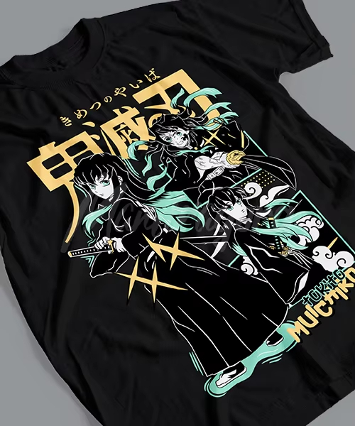 Anime Cosplay Real - Camiseta Oversized de Algodão Macio Y2K