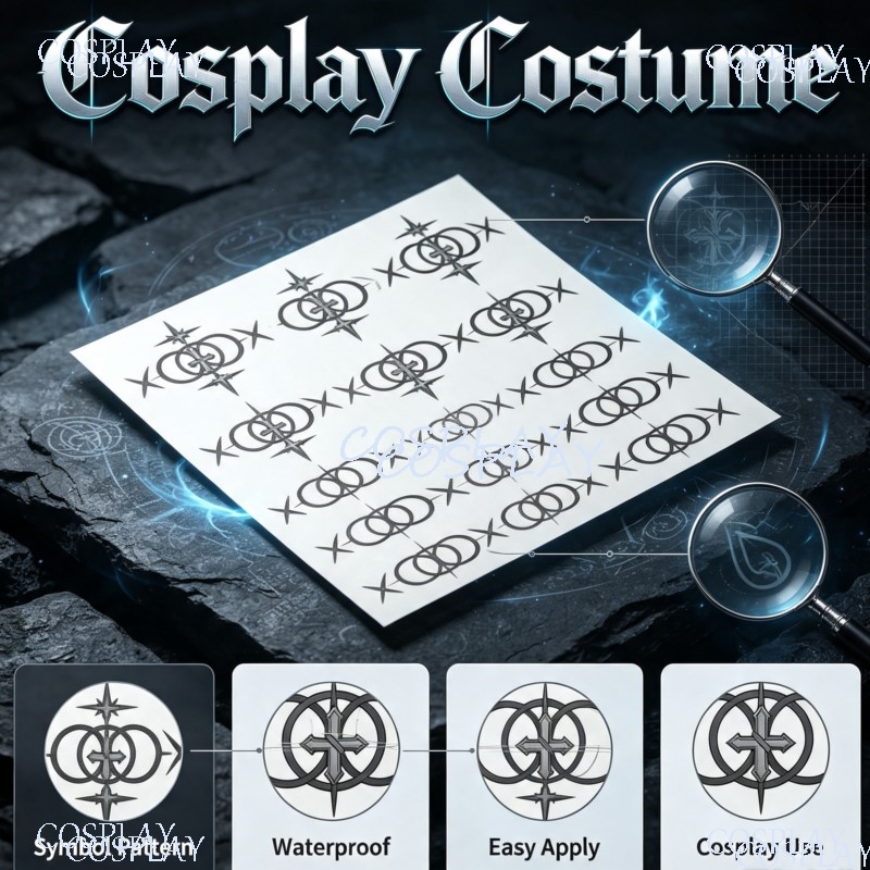 Adesivo de Tatuagem Temporária - Anime Cosplay Photoshoot avaliação e preço