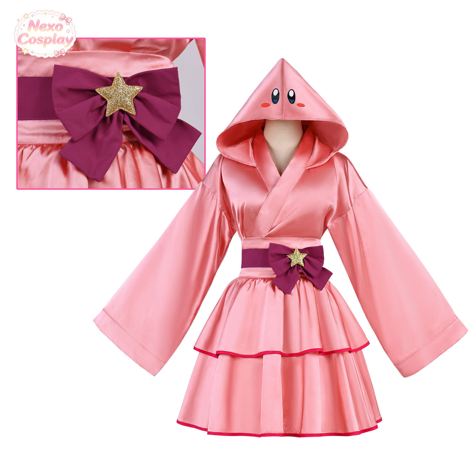 Fantasia de Cosplay Rosa: Kimo - Anime Cosplay Kimono avaliação e preço