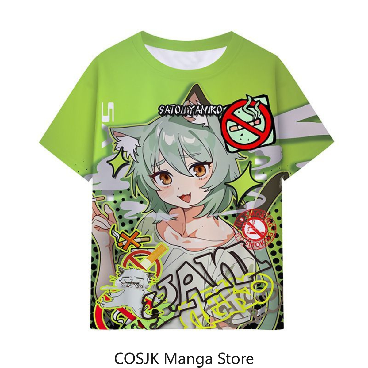 Camiseta Anime Chainsmoker Cat - Cosplay Anime Yuki avaliação e preço