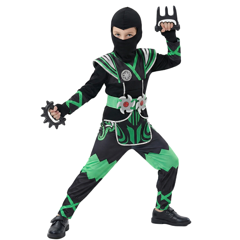 Fantasia de Ninja Verde para C - Cosplay Anime Boy avaliação e preço