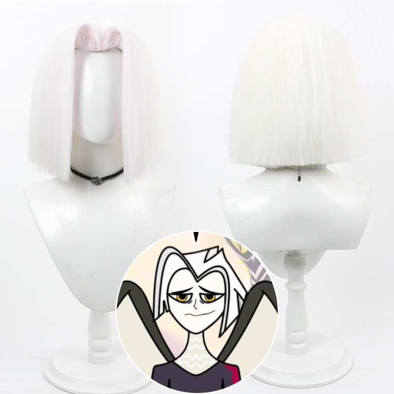 Jogo hazbin lute cosplay anime - Cosplay Anime White Hair avaliação e preço