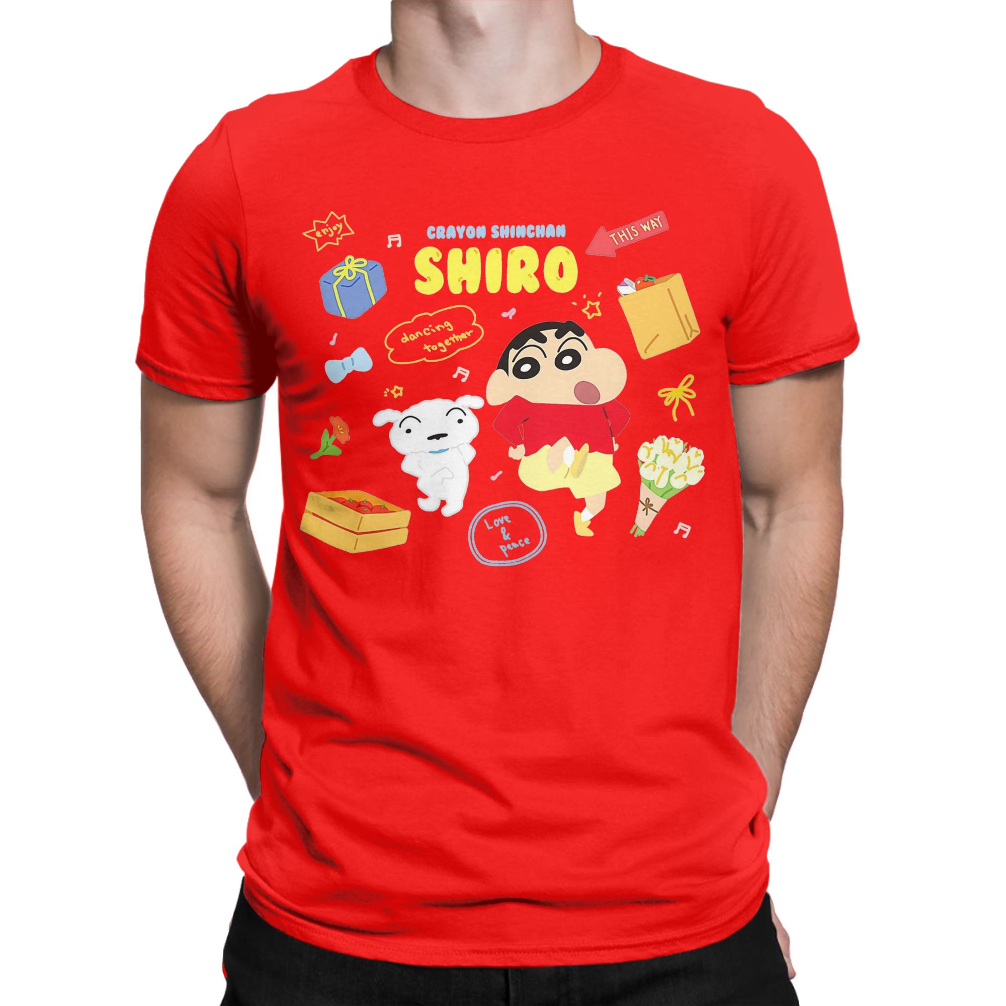 Camiseta Crayon Shin-chan para - Anime Cosplay Ideas Male avaliação e preço